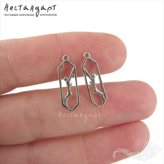 Подвеска-коннектор Ukiyo-e Sterling Silver 19х6 мм, изображение 2