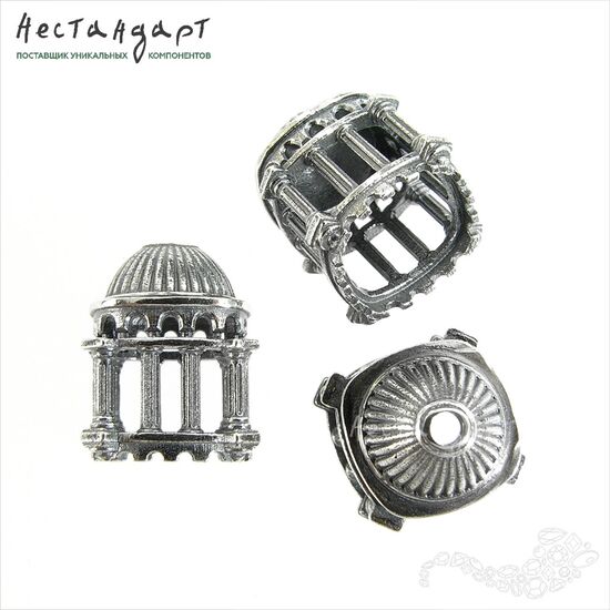 Бусина-концевик Pantheon Sterling Silver 14,5х11 мм