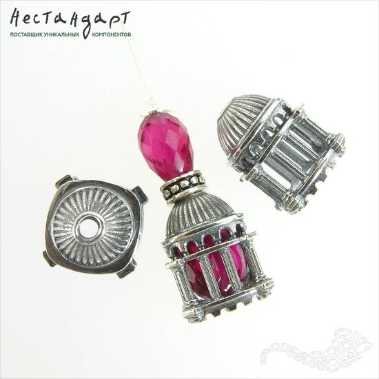 Бусина-концевик Pantheon Sterling Silver 14,5х11 мм, изображение 3