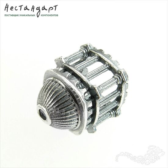 Бусина-концевик Pantheon Sterling Silver 14,5х11 мм, изображение 6