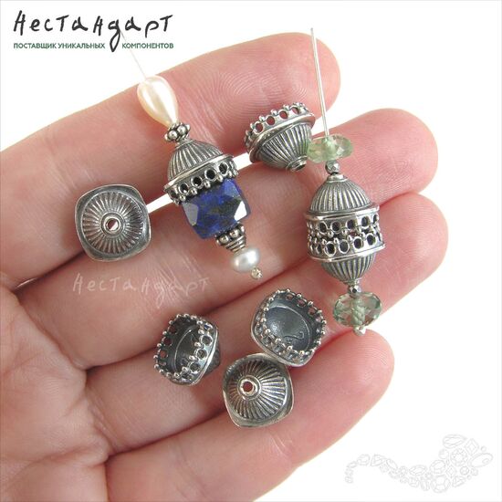 Чашечка для бусины Pantheon Sterling Silver 11х8 мм, изображение 2