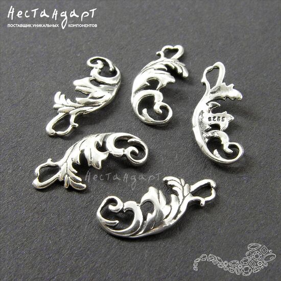 Подвеска-коннектор D'epoca Sterling Silver 15,5х7 мм, изображение 5