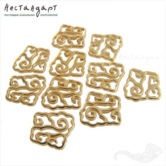 Подвеска-коннектор Chinese Nuage Gold Plated 11 мм, изображение 4