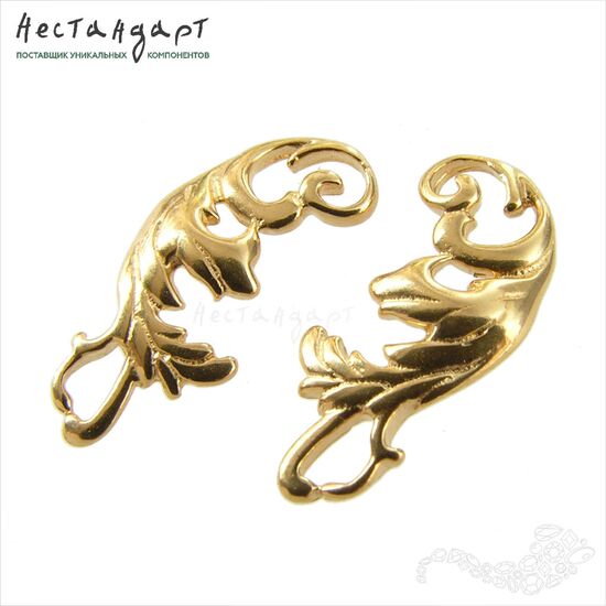 Подвеска-коннектор D'epoca Gold Plated 15,5х7 мм, изображение 4