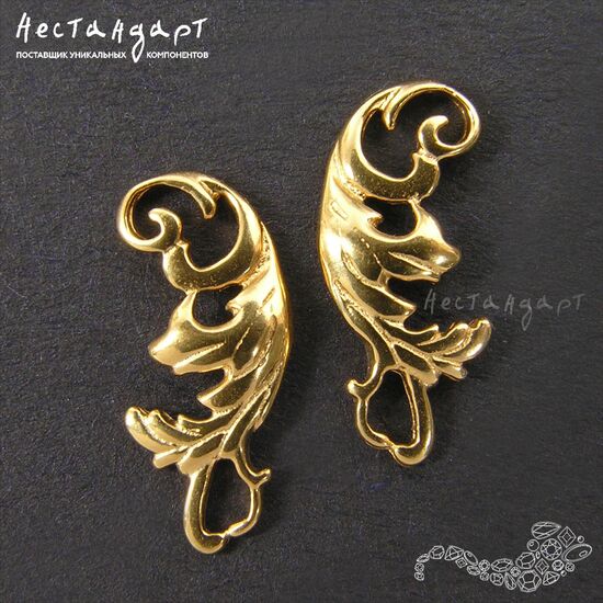 Подвеска-коннектор D'epoca Gold Plated 15,5х7 мм, изображение 5