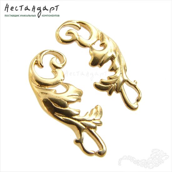 Подвеска-коннектор D'epoca Gold Plated 15,5х7 мм, изображение 6