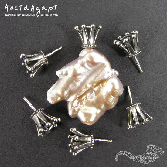 Концевик со штифтом Tiara Sterling Silver 13х8,5 мм, изображение 3