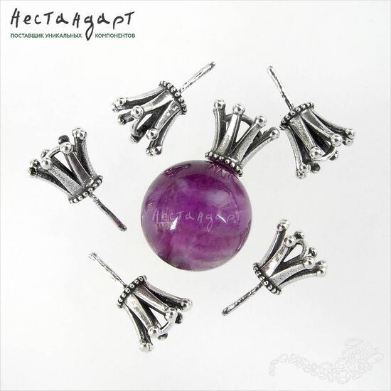 Концевик со штифтом Tiara Sterling Silver 13х8,5 мм, изображение 4