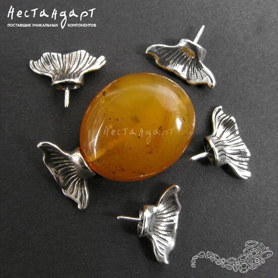 Концевик со штифтом Tail Sterling Silver 12х15 мм, изображение 4