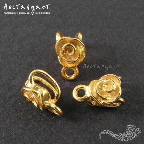 Бейл-держатель для кулона Rose Vermeil Sterling Silver 9х5 мм, изображение 3