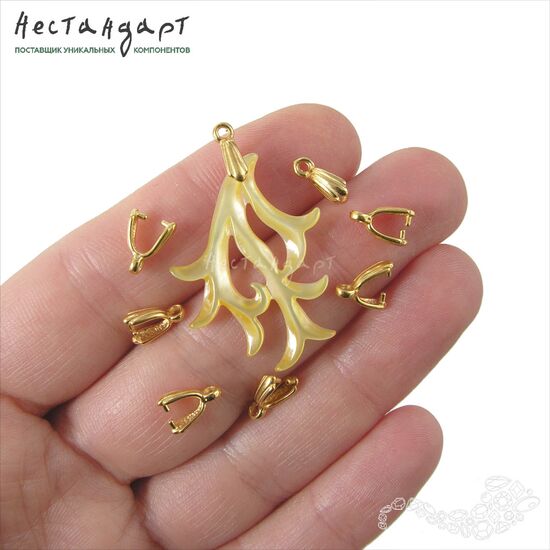 Бейл-держатель для кулона Valve Vermeil Sterling Silver 10х3 мм, изображение 3