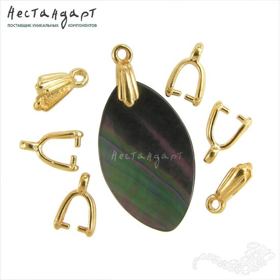 Бейл-держатель для кулона Valve Vermeil Sterling Silver 10х3 мм, изображение 4