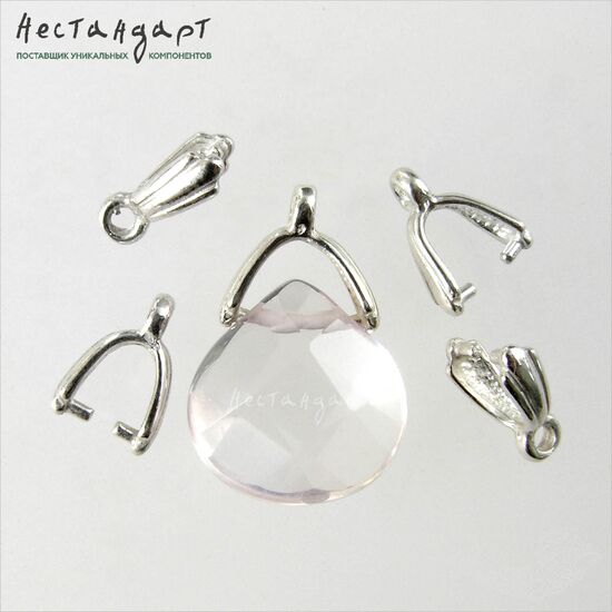 Бейл-держатель для кулона Valve Sterling Silver 10х3 мм, изображение 4