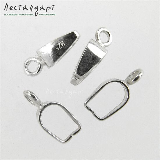 Бейл-держатель для кулона Tong Sterling Silver 10х3 мм, изображение 4