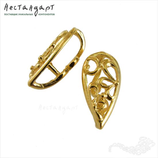 Бейл-держатель для кулона Gocce Vermeil Sterling Silver 14х6 мм, изображение 2