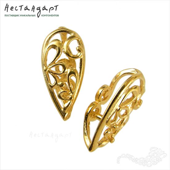 Бейл-держатель для кулона Gocce Vermeil Sterling Silver 14х6 мм, изображение 3