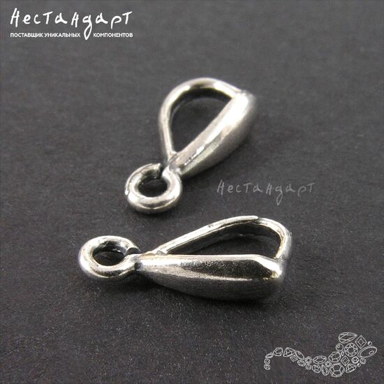 Бейл-держатель для кулона Laconic Silver Plated 11х13 мм, изображение 3