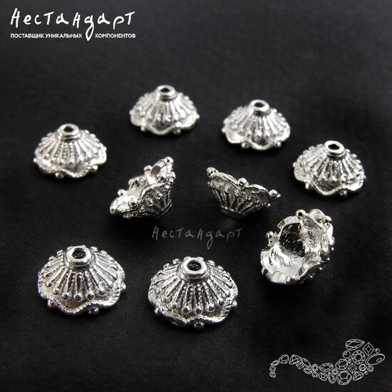 Чашечки для бусин Tunisia Sterling Silver 8х4 мм, изображение 4