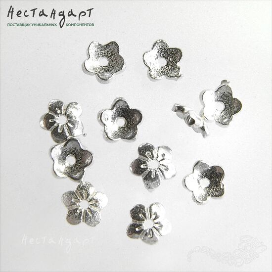 Чашечки для бусин Miniature Flower Sterling Silver 4 мм, изображение 2