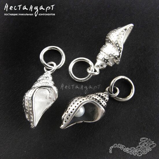Подвеска Seashell Sterling Silver 16 мм