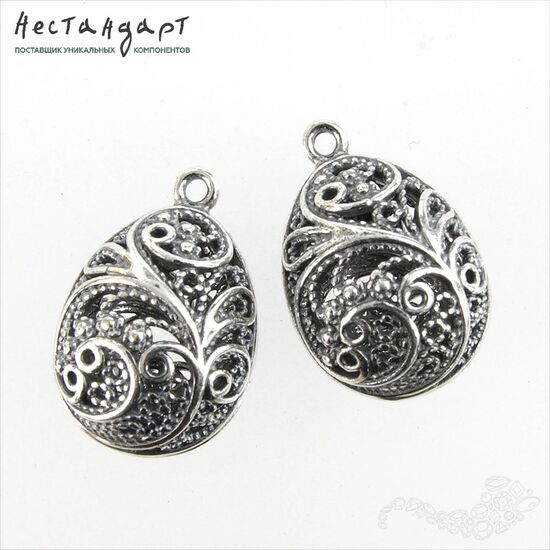 Подвеска Faberge Silver Plated 23х15 мм