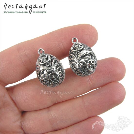 Подвеска Faberge Silver Plated 23х15 мм, изображение 2