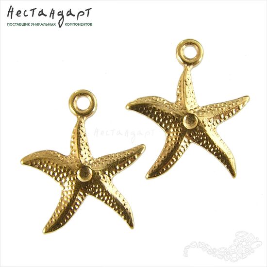 Подвеска Starfish Gold Plated 12,5х11 мм, изображение 2