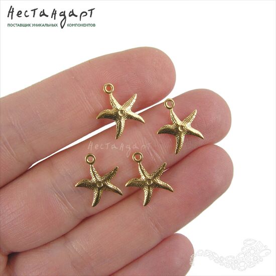 Подвеска Starfish Gold Plated 12,5х11 мм, изображение 3