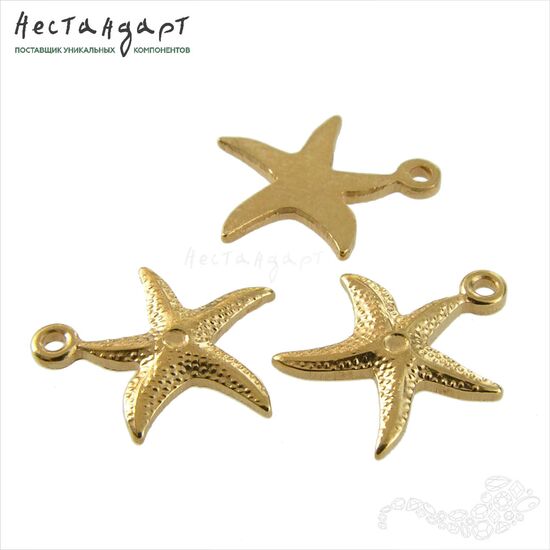 Подвеска Starfish Gold Plated 12,5х11 мм, изображение 4