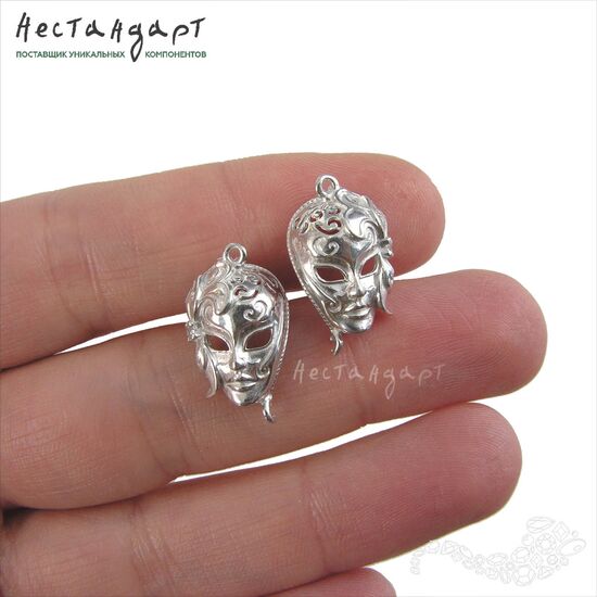 Коннектор Venetian Sterling Silver Rhodium Plated 19х11 мм, изображение 3