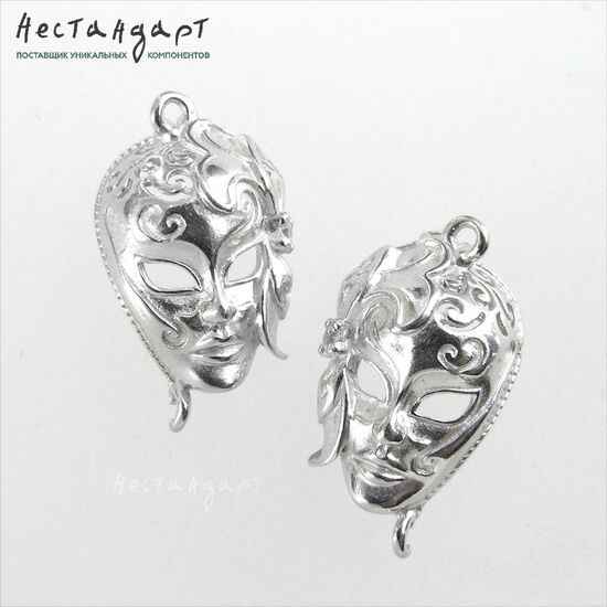 Коннектор Venetian Sterling Silver Rhodium Plated 19х11 мм, изображение 5