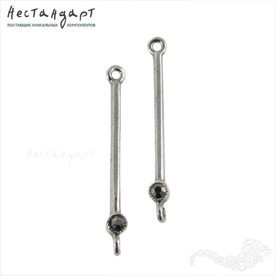 Коннектор Marcasite Silver Plated 28х3 мм