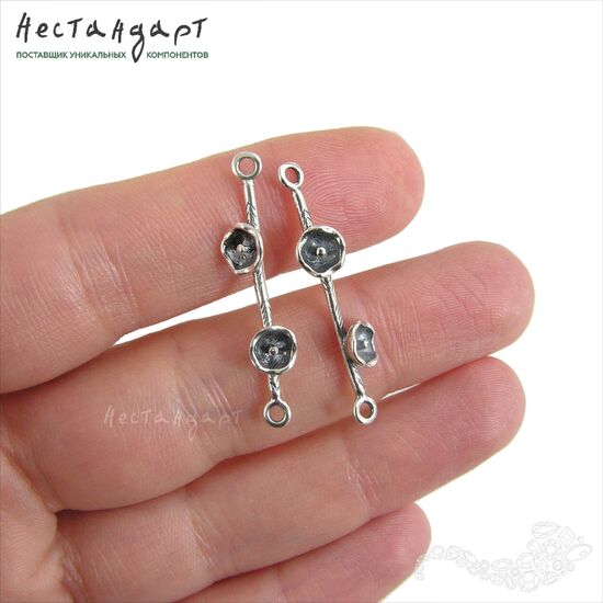 Коннектор Molla Silver Plated 32 мм, изображение 2