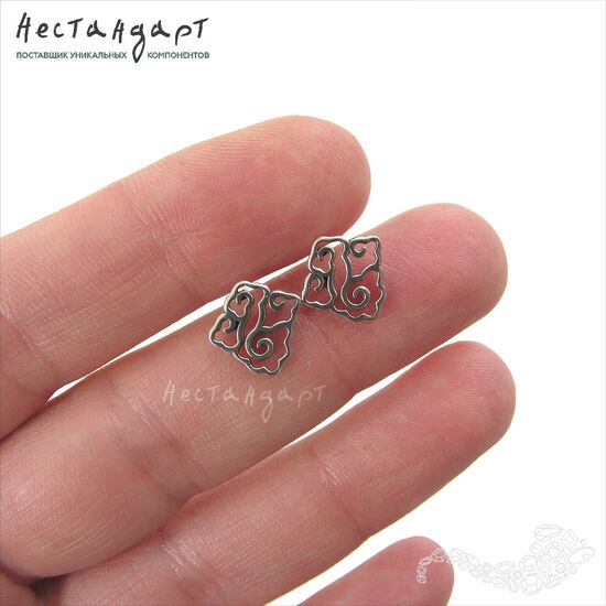 Основы для пусет Chinese Nuage Sterling Silver 11 мм (пара), изображение 2