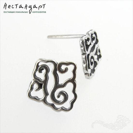 Основы для пусет Chinese Nuage Sterling Silver 11 мм (пара), изображение 3