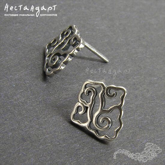 Основы для пусет Chinese Nuage Sterling Silver 11 мм (пара), изображение 4
