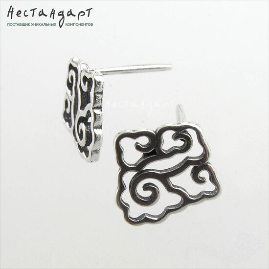 Основы для пусет Chinese Nuage Sterling Silver 11 мм (пара), изображение 5