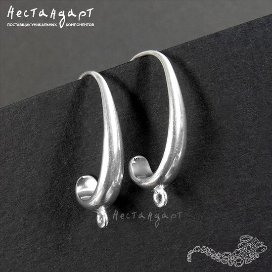 Швензы Autentico Sterling Silver Rhodium Plated 23 мм (пара)