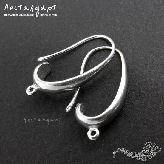 Швензы Autentico Sterling Silver Rhodium Plated 23 мм (пара), изображение 3