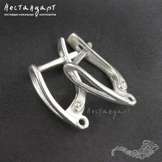 Швензы Empty Sterling Silver 14,5х4 мм (пара)
