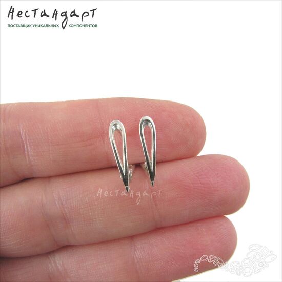 Швензы Empty Sterling Silver 14,5х4 мм (пара), изображение 2