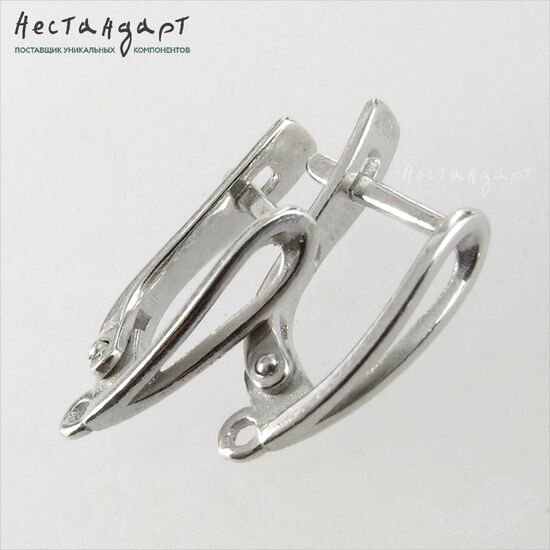 Швензы Empty Sterling Silver 14,5х4 мм (пара), изображение 3