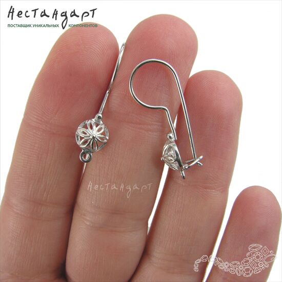 Швензы Fiancee Sterling Silver Rhodium Plated 22 мм (пара), изображение 3