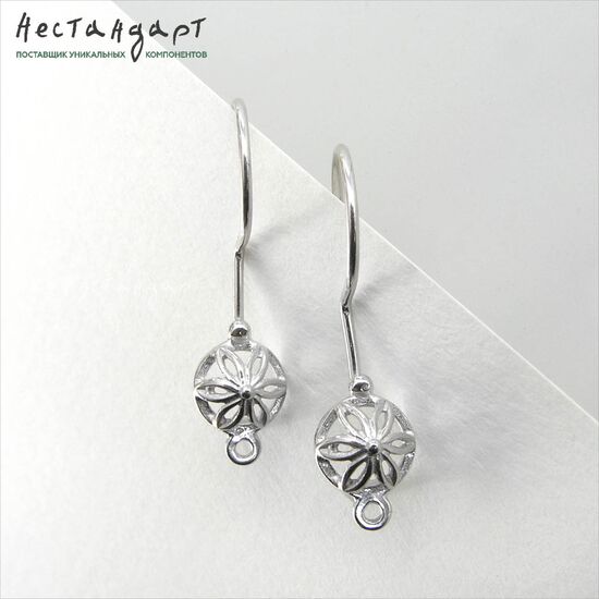 Швензы Fiancee Sterling Silver Rhodium Plated 22 мм (пара), изображение 5