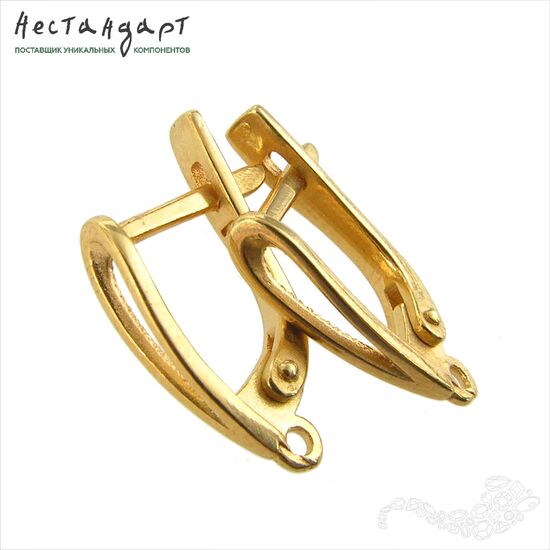 Швензы Empty Vermeil Sterling Silver 14,5х4 мм (пара)