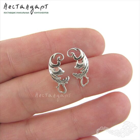 Основы для пусет D'epoca Sterling Silver 16х7 мм (пара)