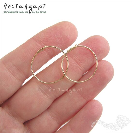 Швензы-кольца Gold Filled 20 мм (пара), изображение 2