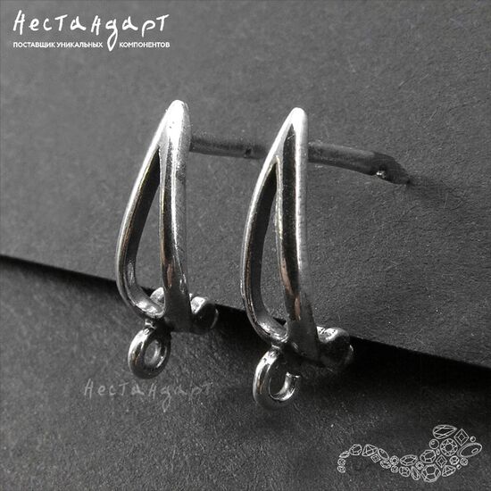 Швензы Tear Silver Plated 15х4 мм (пара), изображение 3