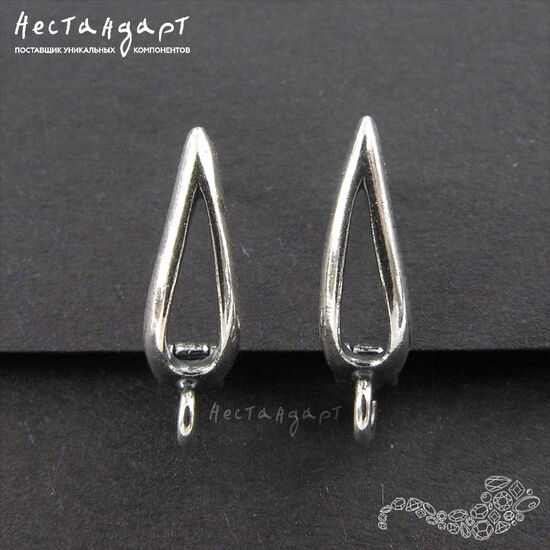 Швензы Tear Silver Plated 15х4 мм (пара), изображение 5