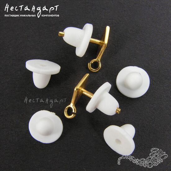 Стопперы-заглушки для пусет Biscuit (10 шт.) (7x5,5 мм), Размер: 7x5,5 мм, изображение 2